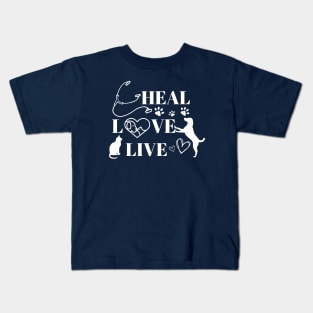 Heal Love Live Veterinarian, Doctor Veterinarians Kids T-Shirt